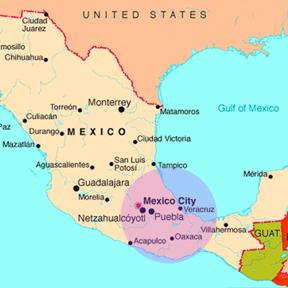 Map of mexico oaxaca