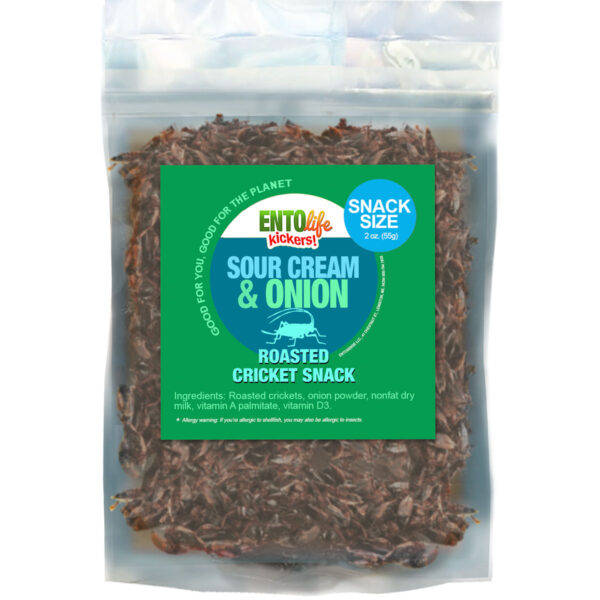 Sour Cream & Onion Flavored Crickets Raised for Human Consumption