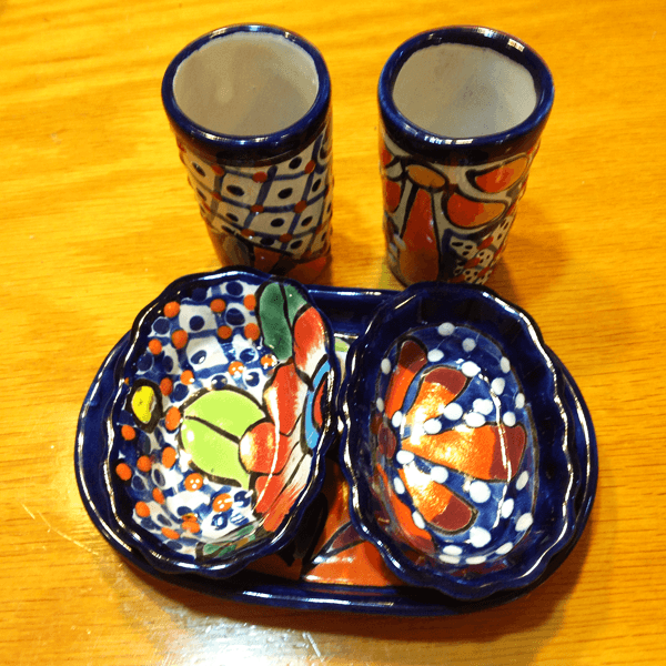 Talavera Mezcal Sal de Gusano Set - 3298