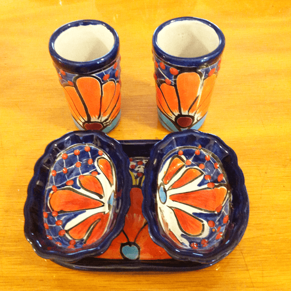 Talavera Mezcal Sal de Gusano Set - 3304