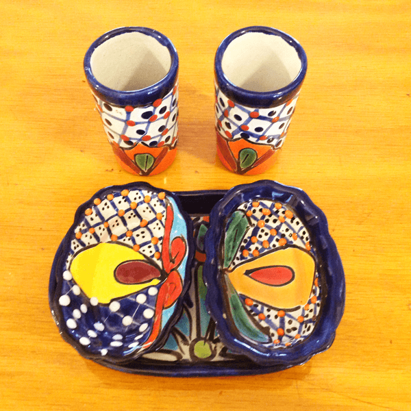 Talavera Mezcal Sal de Gusano Set - 3306