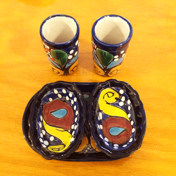 Talavera Mezcal Sal de Gusano Set - 3316