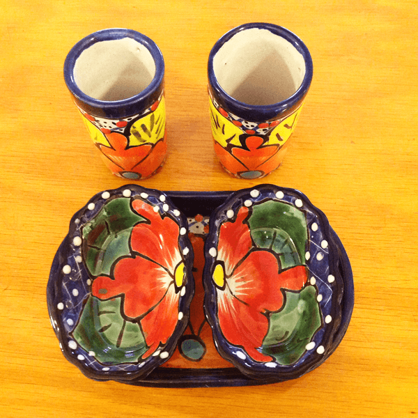 Talavera Mezcal Sal de Gusano Set - 3322