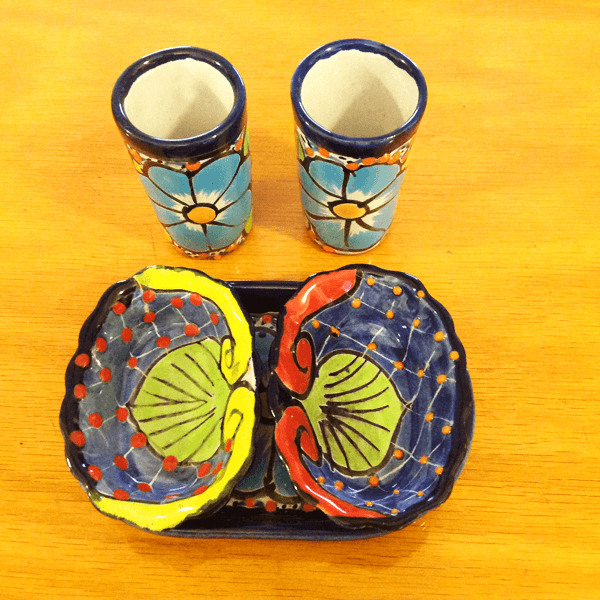 Talavera Mezcal Sal de Gusano Set - 3323