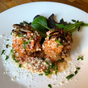 Chef Joseph Yoon - Cricket, Mealworm, Eggplant, Mushroom Balls
