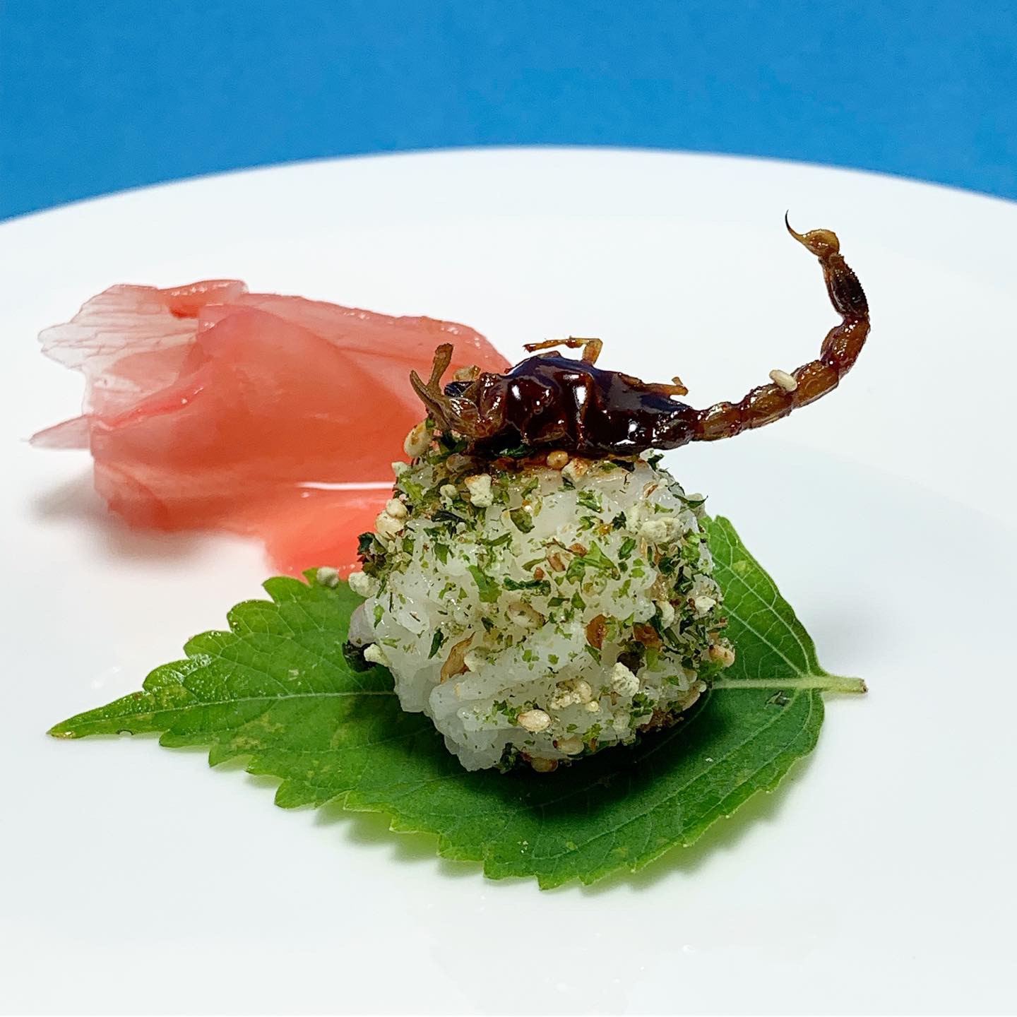 Chef Joseph Yoon - Manchurian Scorpion, sesame rice ball